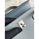 Kylie II mini color linen blue imported epsom leather semi-handmade hand-stitched waxed thread size 19cm Lot of 680