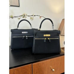 Kelly lakis kelly 2832 two sizes gold and silver buckle double zipper pocket design is also too chic ah swift leather half hand waxed stitching all stainless steel hardware subtle glossy feeling hand carry or shoulder carry is very elegant daily commuting