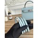 Kylie II mini color haze blue imported epsom leather semi-handmade hand-stitched waxed thread size 19cm Lot of 680