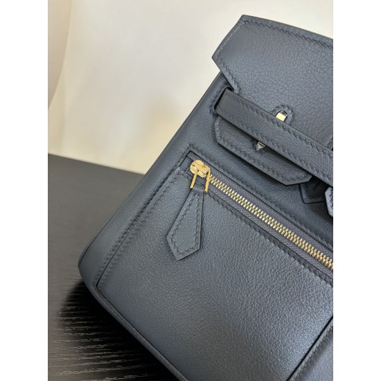 Platinum Colrmatic swift leather All-steel hardware First single color Bully slate gray Black horse in this year's color card In stock 2530 gold and silver buckle