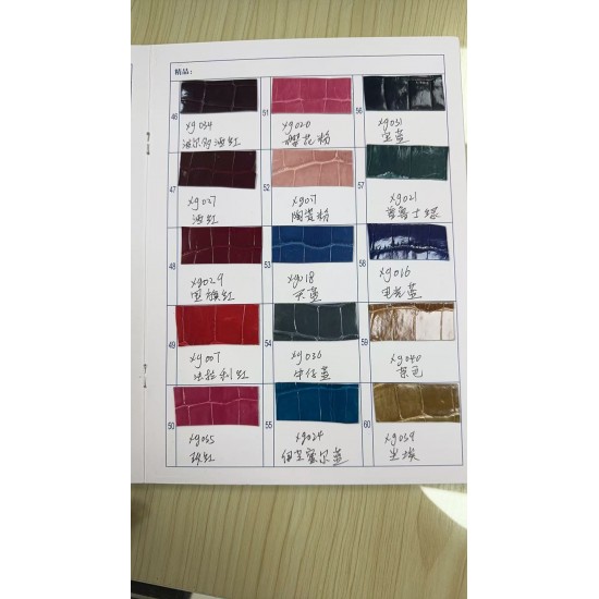 Customized crocodile skin color card