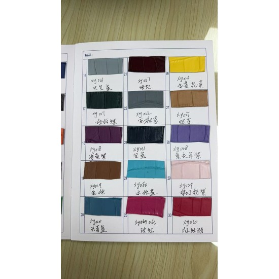 Customized crocodile skin color card