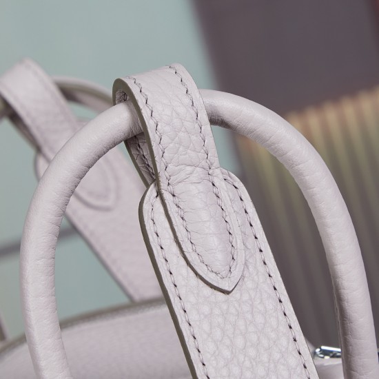 Batch 1700 spot LindyMini19 dream pink purple silver buckle pair version handmade imported waxed thread sewing with the Italian original side oil Tc cowhide hand-beaten copper nails hand-engraved font market absolute absolute son batch 540