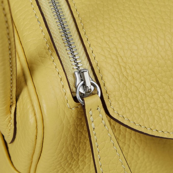 Batch 1700 spot LindyMini19 chick yellow silver buckle pair version handmade imported waxed thread sewing with the Italian original side oil Tc cowhide hand-beaten copper nail hand-engraved font market absolute absolute son batch 540