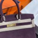 Birkin 30cm Suede 57 Bordeaux Bordeaux Wine Red Ghw Handmade Beeswax Thread Sewing Casual Lazy Soft Soft Sticky Too Gentle Too Temperament Very Suitable For Fall And Winter Season Batch 1600
