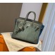 New Birkin Lace Platinum 25cm Original Imported Suede Swift Leather Togo Leather Green Gray Blue Silver Buckle Limited Edition Counter synchronization Handmade beeswax thread stitching Pure steel hardware High-end customized batch 1600