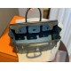 New Birkin Lace Platinum 25cm Original Imported Suede Swift Leather Togo Leather Green Gray Blue Silver Buckle Limited Edition Counter synchronization Handmade beeswax thread stitching Pure steel hardware High-end customized batch 1600