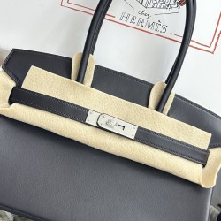 Lot 1111 shoulder birkin swift black 89 black color scheme is very suitable for modern urban beauty style high class feeling
