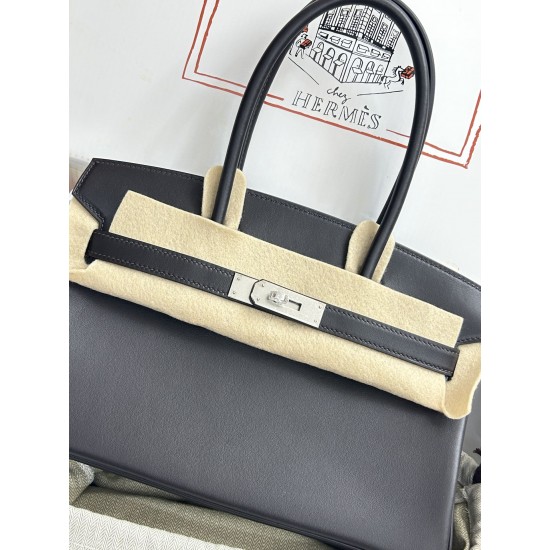 Lot 1111 shoulder birkin swift black 89 black color scheme is very suitable for modern urban beauty style high class feeling