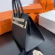 Lot 1111 Birkin Outside Sewn 30cm epsom leather Ck89 Noir Black Silver Buckle Phw Fully Handmade Beeswax Thread Sewing
