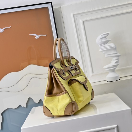 New platinum models cargo series 25 size swift leather spell canvas silver buckle Europe and the United States fashion hand-stitched wax line all steel hardware private customization batch 1600