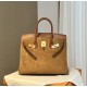 New Birkin Platinum 30cm Original imported suede Swift leather gold brown gold buckle counter synchronization handmade beeswax thread sewing pure steel hardware high-end custom batch 1600