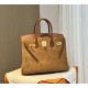 New Birkin Platinum 30cm Original imported suede Swift leather gold brown gold buckle counter synchronization handmade beeswax thread sewing pure steel hardware high-end custom batch 1600