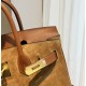 New Birkin Platinum 30cm Original imported suede Swift leather gold brown gold buckle counter synchronization handmade beeswax thread sewing pure steel hardware high-end custom batch 1600