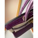 In stock touch BK25 anemone purple togo leather with high gloss crocodile platinum 25cm full hand-stitched waxed thread full steel hardware lining goat skin