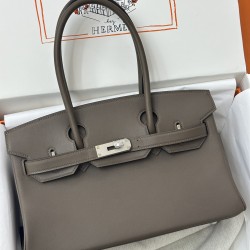 Lot 1111 shoulder birkin 29cm swift troupe grey elephant gray color is very suitable for modern urban beauty style high class sense of full