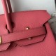 Spot Birkin 30cm Imported Epsom Leather Handmade Waxed Stitching Lipstick Pink Gold Silver Button One Color Accepts Customized Oh Batch 1234
