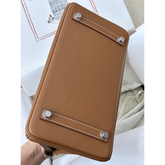 Lot 1111 shoulder birkin 29cm swift golden brown color is very suitable for modern urban beauty style high class feeling full of