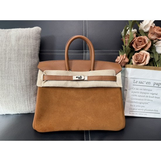 New Platinum 25 suede with swift leather gold brown silver buckle all steel hardware hand-sewn waxed thread personalized batch of 1600