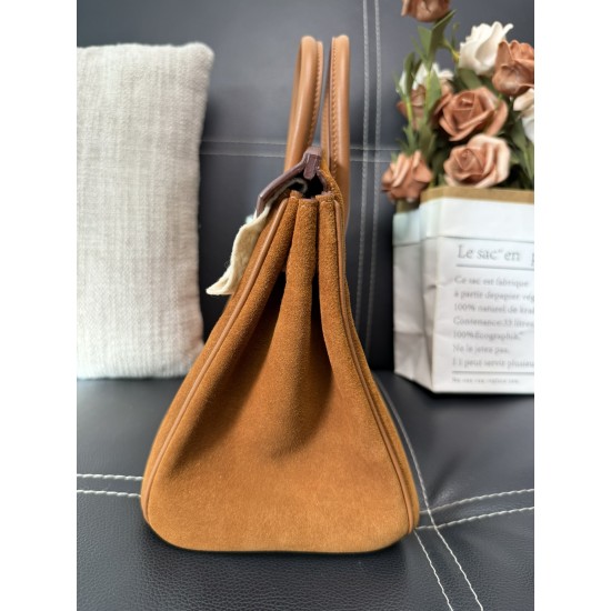 New Platinum 25 suede with swift leather gold brown silver buckle all steel hardware hand-sewn waxed thread personalized batch of 1600