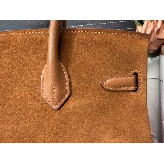 New Platinum 25 suede with swift leather gold brown silver buckle all steel hardware hand-sewn waxed thread personalized batch of 1600