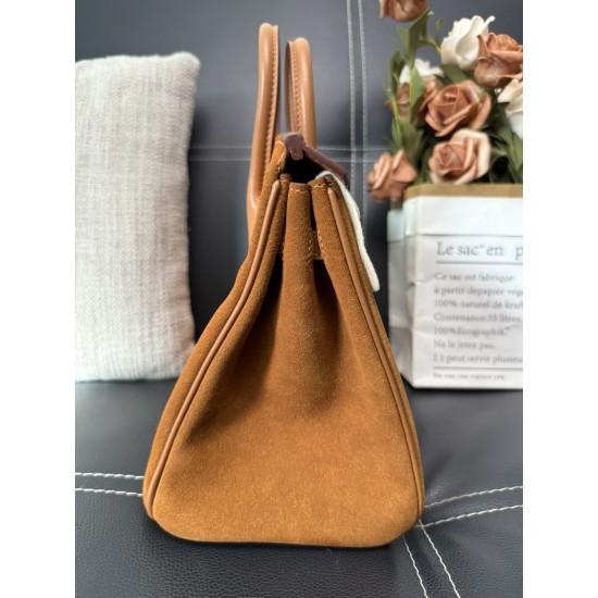 New Platinum 25 suede with swift leather gold brown silver buckle all steel hardware hand-sewn waxed thread personalized batch of 1600