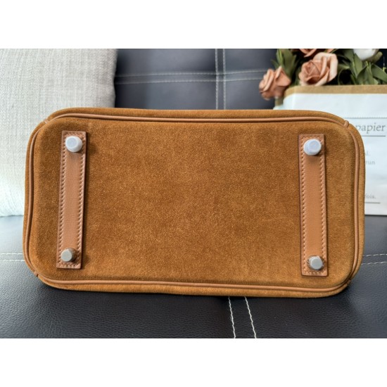 New Platinum 25 suede with swift leather gold brown silver buckle all steel hardware hand-sewn waxed thread personalized batch of 1600