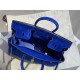 New Birkin platinum 25cm original imported suede water demon blue silver buckle counter synchronization handmade beeswax thread sewing pure steel hardware high-end custom batch 1600