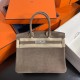 Birkin 30cm Suede Ck18 Etoupe Elephant Gray Phw Handmade Beeswax Thread Stitching Casual Lazy Soft Soft Sticky Too Gentle Too Temperament Very Suitable For Fall And Winter Season Batch 1600