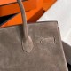 Birkin 30cm Suede Ck18 Etoupe Elephant Gray Phw Handmade Beeswax Thread Stitching Casual Lazy Soft Soft Sticky Too Gentle Too Temperament Very Suitable For Fall And Winter Season Batch 1600