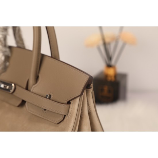 New platinum 25 suede models swift head layer cowhide spelling suede gray silver buckle hand sewing waxed thread Europe and the United States fashion universal hand sewing waxed thread all steel five pieces of private custom batch 1600