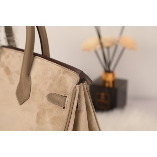 New platinum 25 suede models swift head layer cowhide spelling suede gray silver buckle hand sewing waxed thread Europe and the United States fashion universal hand sewing waxed thread all steel five pieces of private custom batch 1600