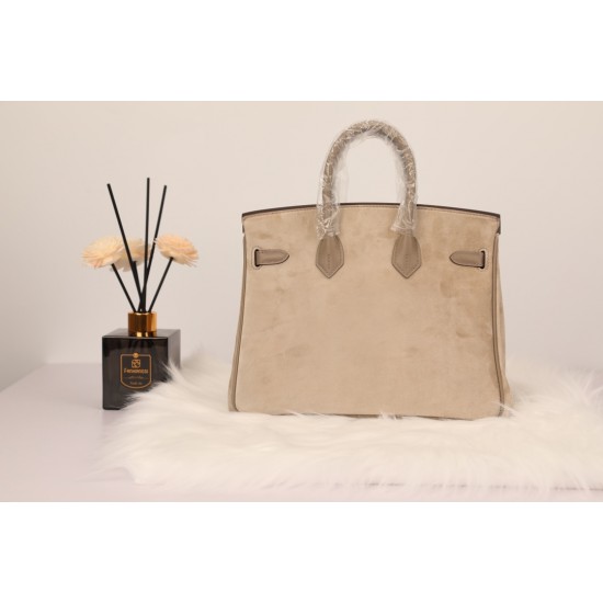 New platinum 25 suede models swift head layer cowhide spelling suede gray silver buckle hand sewing waxed thread Europe and the United States fashion universal hand sewing waxed thread all steel five pieces of private custom batch 1600