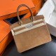 New Birkin Platinum 30cm original imported suede gold brown silver buckle counter synchronization handmade beeswax thread sewing pure steel hardware high-end customized batch 1600