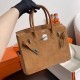New Birkin Platinum 30cm original imported suede gold brown silver buckle counter synchronization handmade beeswax thread sewing pure steel hardware high-end customized batch 1600