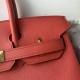 Spot Birkin 30cm Imported Epsom Leather Handmade Waxed Stitching Extreme Pink Gold Silver Buckle One color can be customized oh batch 1234