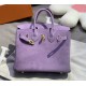 New Birkin platinum 25cm original imported suede lavender purple gold buckle counter synchronization handmade beeswax thread sewing pure steel hardware high-end customized batch 1600
