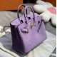 New Birkin platinum 25cm original imported suede lavender purple gold buckle counter synchronization handmade beeswax thread sewing pure steel hardware high-end customized batch 1600