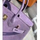 New Birkin platinum 25cm original imported suede lavender purple gold buckle counter synchronization handmade beeswax thread sewing pure steel hardware high-end customized batch 1600