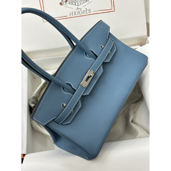 Lot 1111 shoulder birkin swift blue jean 75 denim blue color is very matching with the style of the modern urban beauties advanced feeling full of