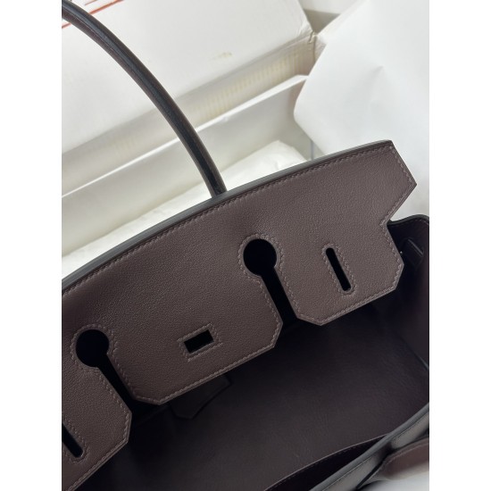 Lot 1111 24s new shoulder birkin swift ebony bag color is very with the style of the modern urban beauties advanced sense full of