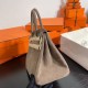 New Birkin platinum 30cm original imported suede elephant gray silver buckle counter synchronization handmade beeswax thread sewing pure steel hardware high-end custom batch 1600