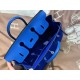 New Birkin Platinum 25cm Imported Suede Swift Leather Electro Blue Silver Buckle Counter synchronization Handmade beeswax thread sewing Pure steel hardware High-end customized batch 1600