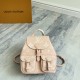 580 Exclusive customized real top-quality original variant chip M12987 Pink This Backup shoulder bag reinterprets the fresh tones of LV's Milky Way collection with soft brushstrokesMonogram Empreinte leather with elegant metal piecesMultiple pockets to ea