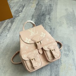 580 Exclusive customized real top-quality original variant chip M12987 Pink This Backup shoulder bag reinterprets the fresh tones of LV's Milky Way collection with soft brushstrokesMonogram Empreinte leather with elegant metal piecesMultiple pockets to ea