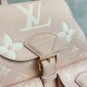 580 Exclusive customized real top-quality original variant chip M12987 Pink This Backup shoulder bag reinterprets the fresh tones of LV's Milky Way collection with soft brushstrokesMonogram Empreinte leather with elegant metal piecesMultiple pockets to ea