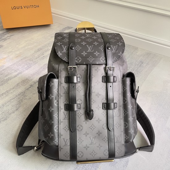 P400 Exclusive Customized Actual Top Original Reinforced Variable Chip M43735 Old Flower N41379 Black Check M41379 Black Flower M45419 Black Gray Multi-functional Christopher Shoulder bag with Monogram canvas interpretation of hiking bag's rugged and unpr