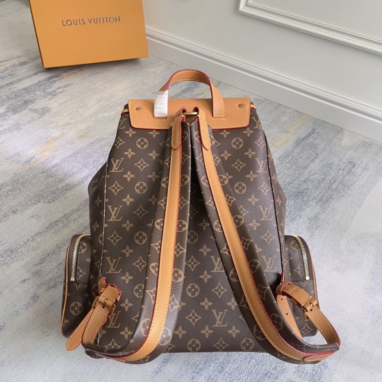 P500 exclusive customized real top original single enhanced version 163c01 top original single old flower M44658 BOSPHORE mountaineering duffel bag latest runway version Monogram mountaineering duffel bag name is Bosphore is a strait through Istanbul back