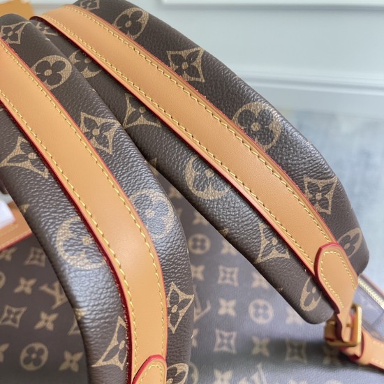 P500 exclusive customized real top original single enhanced version 163c01 top original single old flower M44658 BOSPHORE mountaineering duffel bag latest runway version Monogram mountaineering duffel bag name is Bosphore is a strait through Istanbul back