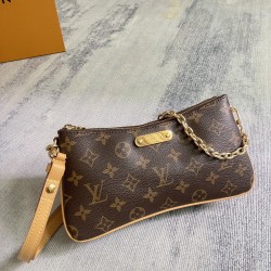 P270 Exclusive Customized Real Top Original Exclusive Real M83008 Old Flower Chain Bag Collection Liv pochette Handbag Monogram Canvas in Liv pochette double Designed to fit snugly under the arm it comes with a detachable gold chain and Louis Vuitton sign